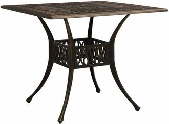 vidaXL vidaXL Garden Table Bronze 90x90x73 cm Cast Aluminium