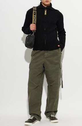 Fendi Straight-Leg Cargo Trousers, Mens, Green