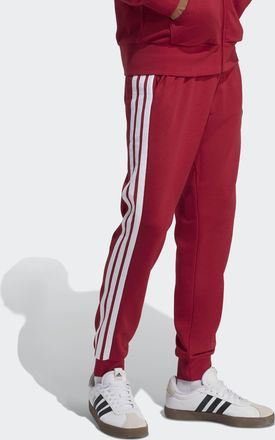 adidas Sporthose ADIDAS SPORTSWEAR M 3S FT TC PT, Damen, Gr. XXL, N-Gr, active maroon, wei&szlig;, Obermaterial: 55% Baumwolle, 36% Polyester, 9% Viskose, Hosen Sp