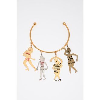 Bimba & Lola Choker Necklace With Tricolor Metal Silhouettes in Gold at Nordstrom