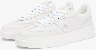 Tommy Hilfiger Womens Platform Leather Court Sneaker - Ecru - US 7.5 / EU 38