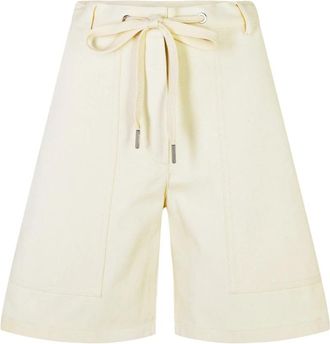 Moncler Knie-lange Shorts met Trekkoord - Dames - Korte Broeken - Beige - XS - Katoen - Korte Broeken
