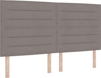 vidaXL Cabecero Dise&ntilde;o Lines Taupe 180 Cm Tela Vidaxl