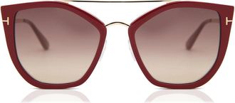 Tom Ford FT0648 DAHLIA-02 75G Womens Sunglasses Burgundy Size 55