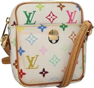 Louis Vuitton Pre-owned Monogram Multicolor Canvas Schoudertas - Dames - Vintage Schoudertas - Beige - ONE Size - Leer - Vintage