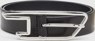 Diesel 3cm belt in pull-up leather - Belts - Woman - Black