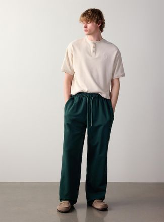 Djab Mens Washed wide-leg sweatpant Relaxed fit Imported from Seoul