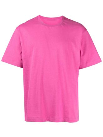 Paco Rabanne logo-print t-shirt - men - Cotton - M - Pink