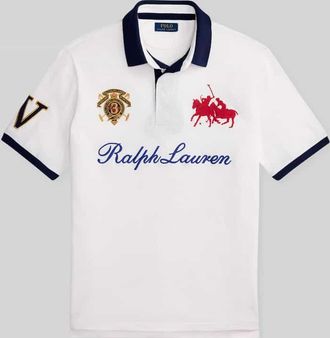 Polo Ralph Lauren Regular Fit Poloshirt aus reiner Baumwolle in Weiss, Gr&ouml;&szlig;e XXL