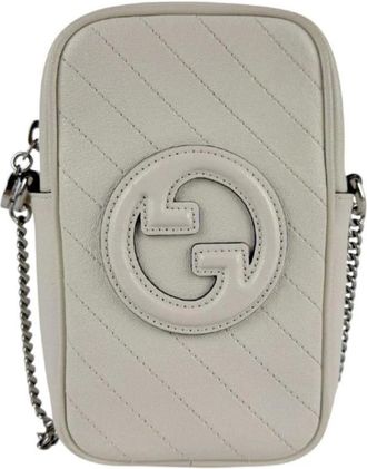 Gucci Pre-owned Cross Body Bags, female, Beige, Size: ONE SIZE Pre-owned Leather Crossbody Bag