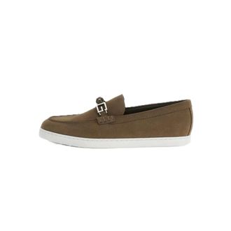 Guess Loafers, male, Green, Size: 11 US Heaws Suede Moccasin Fmjheasue14