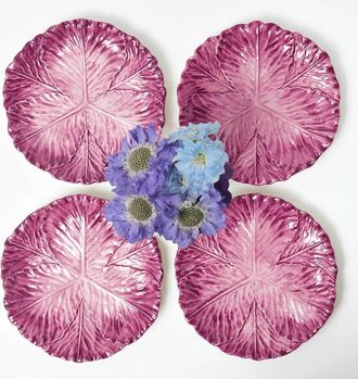 Mrs. Alice Serena Cabbage Dinner Plates in Purple at Nordstrom