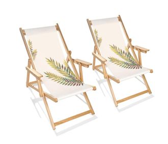 DCB Garden Lote 2 tumbonas de jardin madera de eucalipto