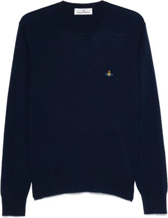 Vivienne Westwood Alex Ronde Hals Trui - Heren - Ronde hals truien - Blauw - M - Wol - Truien & Vesten