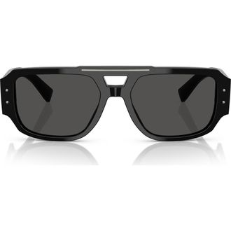 Dolce & Gabbana 57mm Pilot Sunglasses in Black at Nordstrom