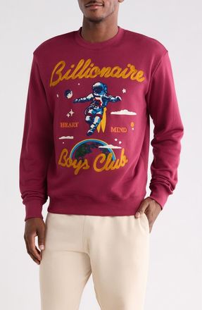 Billionaire Boys Club BB Jet Set Embroidered Graphic Sweatshirt in Rhododendron at Nordstrom Rack, Size Xxx-Large