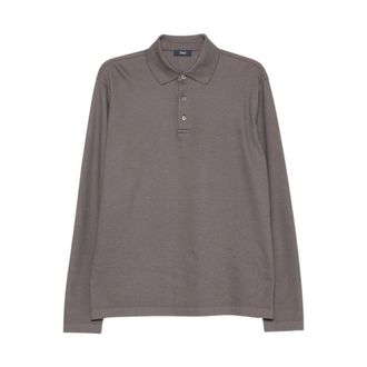 Herno Pique Polo - Heren - Tops - Bruin - Maat: M Katoen
