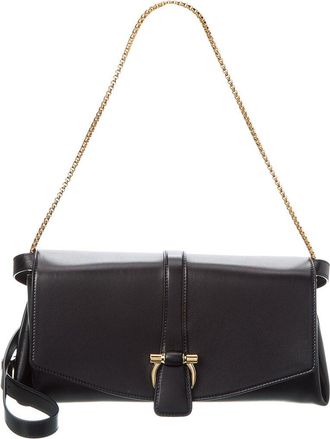 Ferragamo Front Flap Medium Leather Shoulder Bag