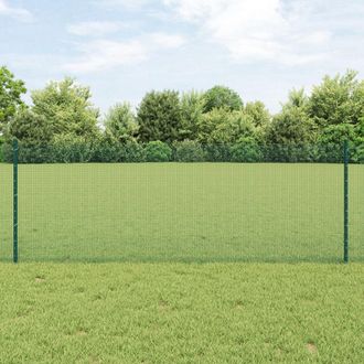 Berkfield Home Welded Wire Fence with 44 U Posts Green 0.8x100 m Steel