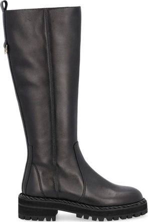 Liu Jo Black Pink 213 Leather Chunky Sole Boots