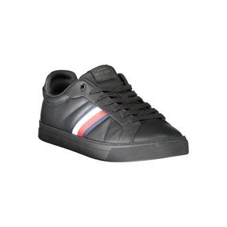 Tommy Hilfiger Leather and Polyester Sneaker - Black