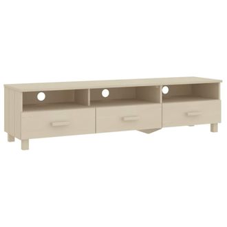 Berkfield Home TV Cabinet HAMAR Honey Brown 158x40x40 cm Solid Wood Pine in Light Brown | Size: 158 x 40 x 40 cm