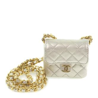Chanel Pre-owned Vintage Mini Bag - Dames - Pre-owned - Grijs - Maat: ONE Size Leer