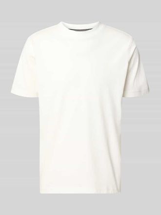 Lerros T-Shirt mit Rundhalsausschnitt und Logo-Print in Offwhite, Gr&ouml;&szlig;e XXXL