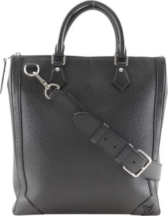 Louis Vuitton Taiga Black Taiga Leather Handbag Tote Bag (Pre-Owned)