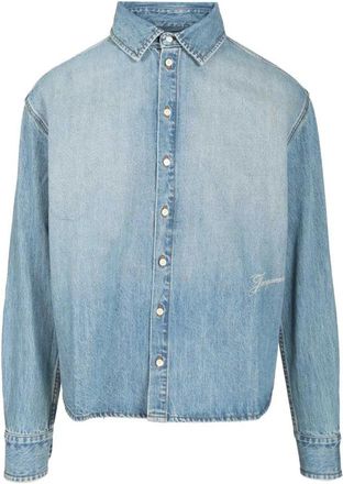 Jacquemus Simon De N&icirc;mes Denim Shirt - Heren - Spijkeroverhemden - Blauw - XL - Denim - Overhemden