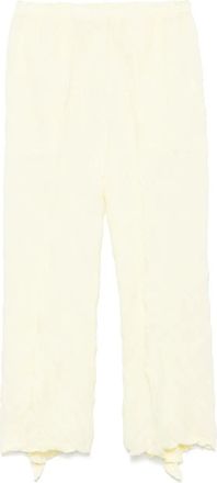 Issey Miyake Pantaloni con effetto stropicciato - Giallo