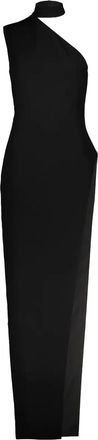 Mônot Asymmetrische maxi-jurk - Zwart