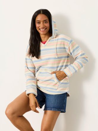 Fat Face FatFace Poppy Multi Stripe Homespun Overhead Hoodie