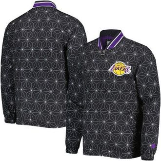 Starter Mens Starter Black Los Angeles Lakers In-Field Play Fashion Satin Full-Zip Varsity Jacket at Nordstrom, Size Large