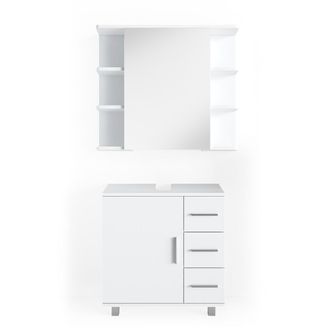 Vicco Conjunto De Muebles De Ba&ntilde;o Ilias, Blanco, 2 Piezas