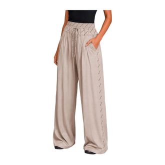 Off the Pitch Broeken, Dames, Beige, L, Polyester, Satin Paige Broek