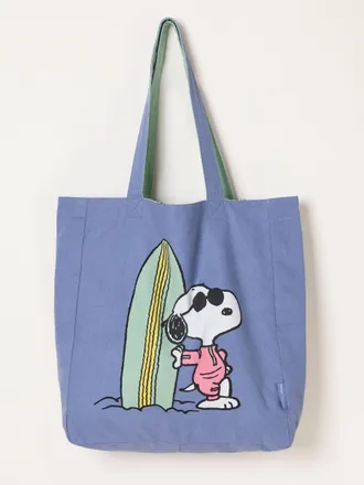 Fat Face FatFace Summer Snoopy Reversible Tote Bag in Blue