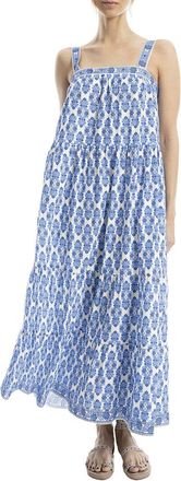 Max Studio Sleeveless Strap Tiered Maxi Dress