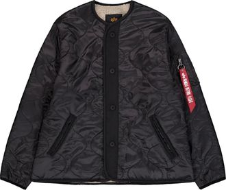 Alpha Industries Jassen, Heren, Zwart, L, Leer, ALS Teddy Field Jacket
