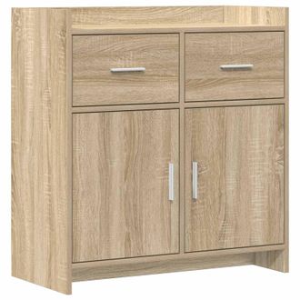 vidaXL Aparador Roble Sonoma 75 X 36 X 80 Cm Madera De Ingenier&iacute;a Vidaxl