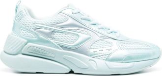 Diesel logo-patch low-top sneakers - women - Rubber/Polyester/Polyester - 37 - Blue