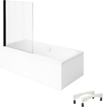 Villeroy & Boch Ba&ntilde;era Recta Villeroy & Boch Architectura Con Patas 170 X 75 Cm Blanca + Mampara De Ba&ntilde;o Izquierda Aurys Raywall Cromado