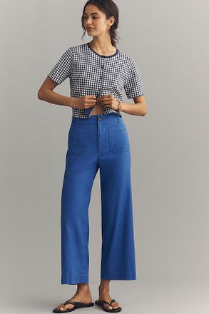 Maeve Colette European Linen Stretch Wide Leg Pants