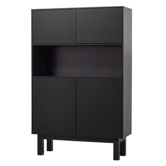 Woood Aparador de madera negro