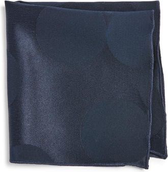 Clifton Wilson Navy Circles Silk Pocket Square at Nordstrom