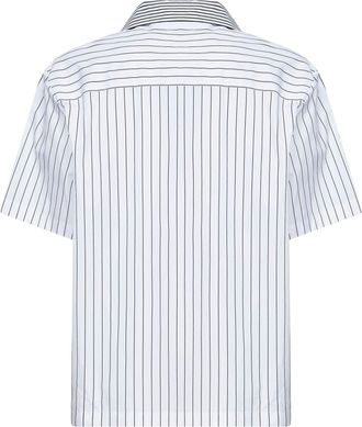 Jil Sander Mens Striped Cotton Short-Sleeved Shirt