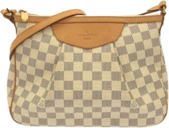 Louis Vuitton Pre-owned Damier Azur Siracusa Schoudertas - Dames - Vintage Schoudertas - Beige - ONE Size - Vintage