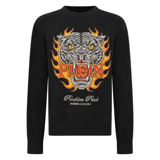 Philipp Plein Jersey de cuello redondo Ls Love - Knitwear - Hombre - Negro - 2XL