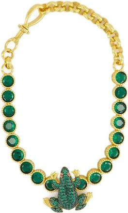 Begum Khan Bracciale tennis Frog - Oro