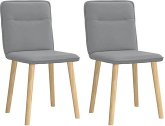 vidaXL Sedie da Pranzo 2 pz Grigio Chiaro in Tessuto - Vidaxl